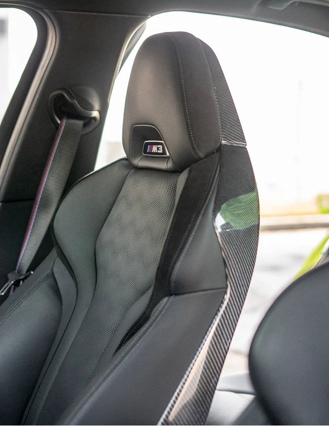 G80 Carbon Fiber Seat Back Cover