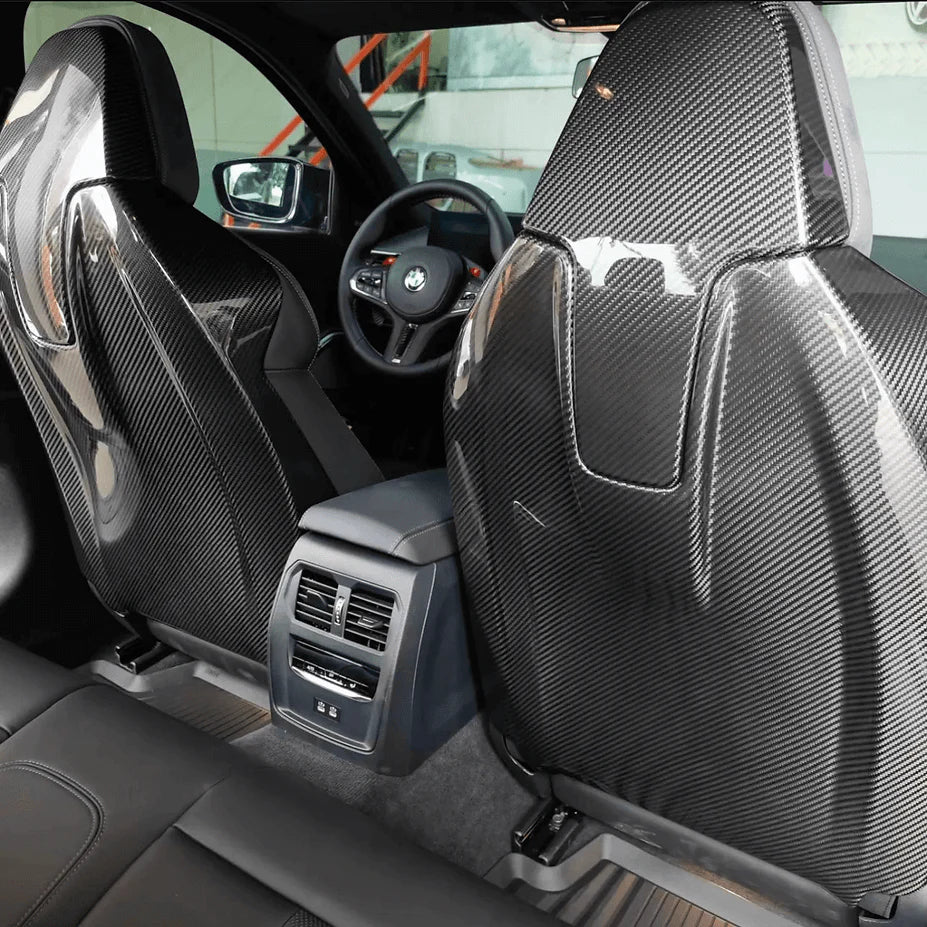 G80 Carbon Fiber Seat Back Cover